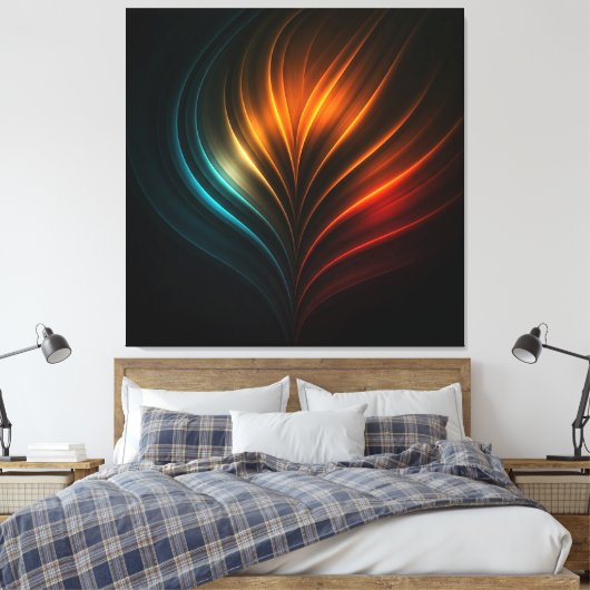 Moderne Abstracte Canvas Afdruk (Insitu (Slaapkamer))