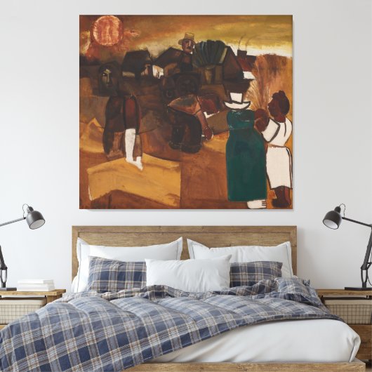 moderne abstracte canvas afdruk (Insitu (Slaapkamer))