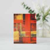 Moderne Abstracte Canvas Schilderkunst Briefkaart (Staand voorkant)