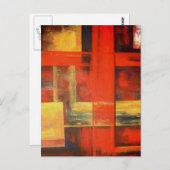 Moderne Abstracte Canvas Schilderkunst Briefkaart (Voorkant / Achterkant)