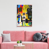 Moderne abstracte canvasprints hedendaagse kunst canvas afdruk (Insitu (Woonkamer))