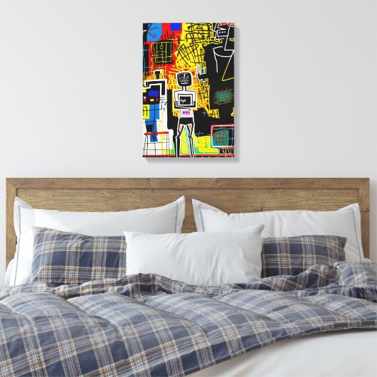 Moderne abstracte canvasprints hedendaagse kunst canvas afdruk (Insitu (Slaapkamer))