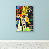 Moderne abstracte canvasprints hedendaagse kunst canvas afdruk (Insitu (Houten vloer))