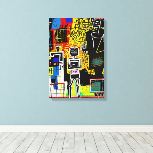Moderne abstracte canvasprints hedendaagse kunst canvas afdruk (Insitu (Houten vloer))