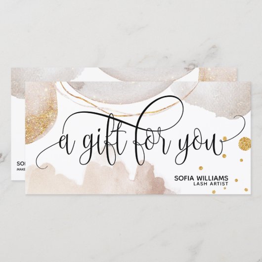 Moderne abstracte certificaatkaartje (Voorkant / Achterkant)