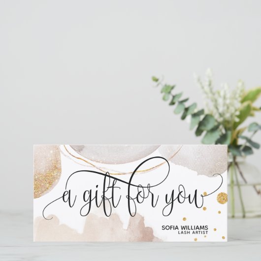 Moderne abstracte certificaatkaartje (Staand voorkant)