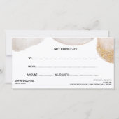 Moderne abstracte certificaatkaartje (Achterkant)