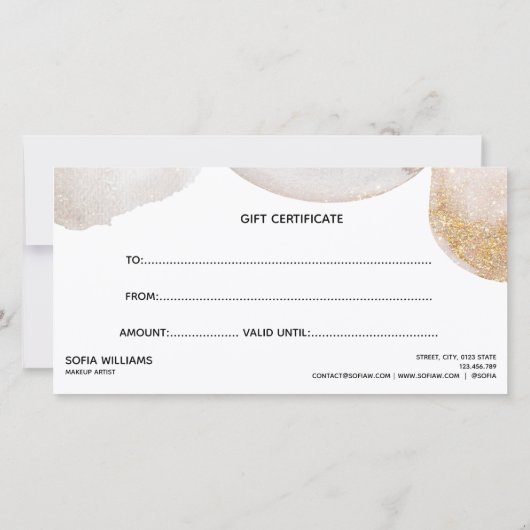 Moderne abstracte certificaatkaartje (Achterkant)