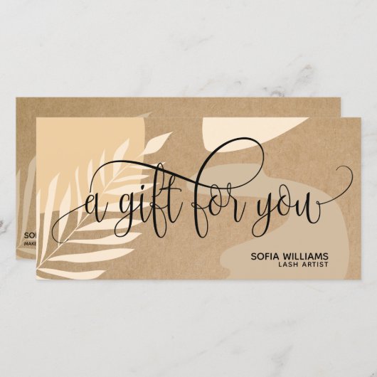 Moderne abstracte certificaatkaartje (Voorkant / Achterkant)