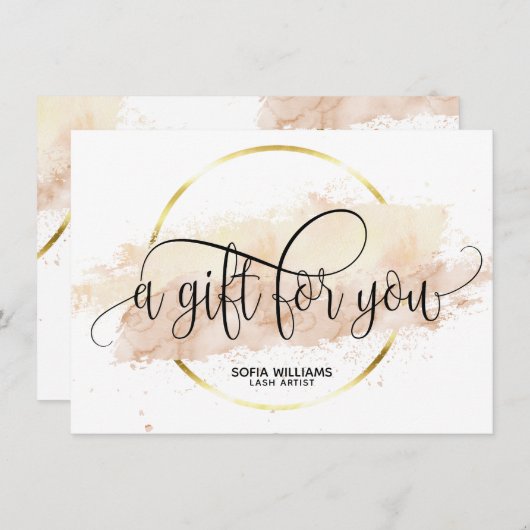 Moderne abstracte certificaatkaartje (Voorkant / Achterkant)