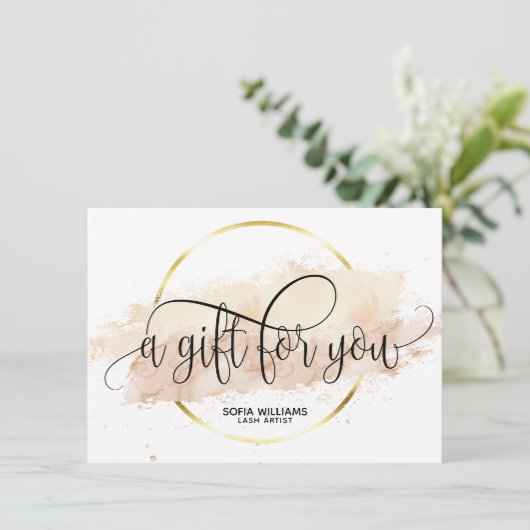 Moderne abstracte certificaatkaartje (Staand voorkant)