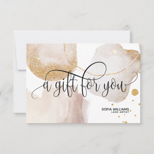 Moderne abstracte certificaatkaartje (Voorkant)