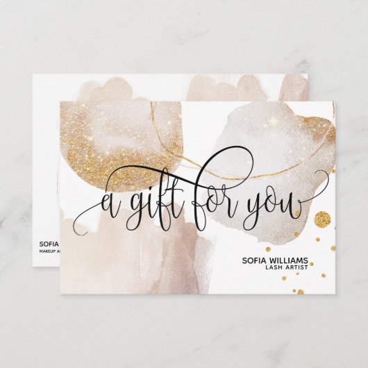 Moderne abstracte certificaatkaartje (Voorkant / Achterkant)