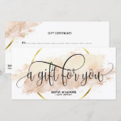 Moderne abstracte certificaatkaartje (Voorkant / Achterkant)