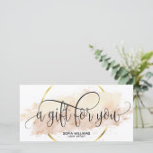 Moderne abstracte certificaatkaartje (Staand voorkant)