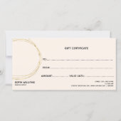 Moderne abstracte certificaatkaartje Voeg Logo toe (Achterkant)