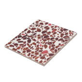 Moderne Abstracte Cherry Red Marble Stone Terrazzo Tegeltje (Zijkant)