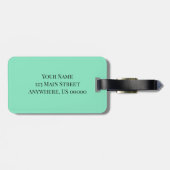 Moderne Abstracte Chevron in het groen Bagagelabel (Achterkant horizontaal)