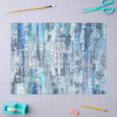 Moderne abstracte chic blauwe tinten tissuepapier (Craft)