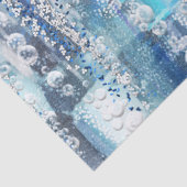 Moderne abstracte chic blauwe tinten tissuepapier (Detail)