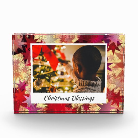 Moderne Abstracte CHRISTMAS STARS Fotoblokken (Voorkant)