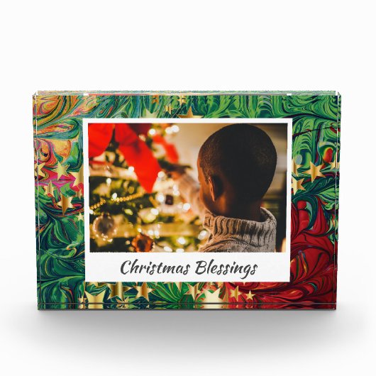 Moderne Abstracte CHRISTMAS STARS Photo Keepomwill Fotoblokken (Voorkant)