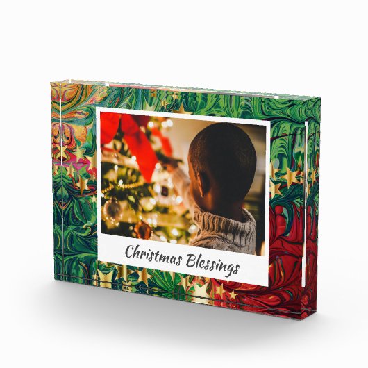 Moderne Abstracte CHRISTMAS STARS Photo Keepomwill Fotoblokken (Rechts)