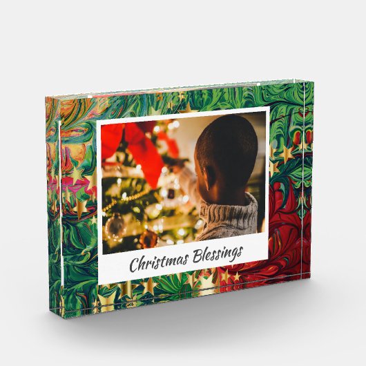 Moderne Abstracte CHRISTMAS STARS Photo Keepomwill Fotoblokken (Links)