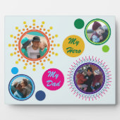 Moderne Abstracte Cirkel Fotocollage Vaderdag Fotoplaat (Voorkant)