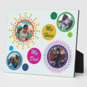 Moderne Abstracte Cirkel Fotocollage Vaderdag Fotoplaat (Zijkant)