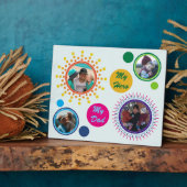 Moderne Abstracte Cirkel Fotocollage Vaderdag Fotoplaat (Zijkant)