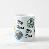 Moderne Abstracte Cirkel Fotocollage Vaderdag Koffiemok (Center)