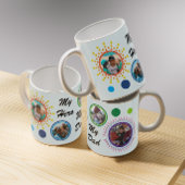 Moderne Abstracte Cirkel Fotocollage Vaderdag Koffiemok