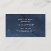 Moderne Abstracte Cirkel Goud Confetti Roze Navy Visitekaartje (Achterkant)