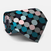 Moderne Abstracte Cirkel Patronen Stropdas (Opgerold)