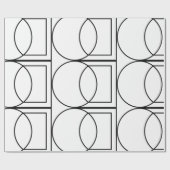 Moderne Abstracte Cirkel Vierkant Kunst Cadeaupapier (Vlak)