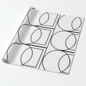 Moderne Abstracte Cirkel Vierkant Kunst Cadeaupapier (Uitgerold)