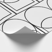 Moderne Abstracte Cirkel Vierkant Kunst Cadeaupapier (Hoek)