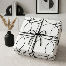 Moderne Abstracte Cirkel Vierkant Kunst Cadeaupapier