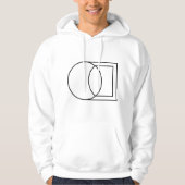 Moderne Abstracte Cirkel Vierkant Kunst  Hoodie (Voorkant)