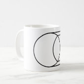 Moderne Abstracte Cirkel Vierkant Kunst Koffiemok (Voorkant links)
