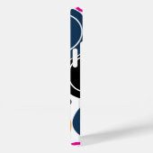 Moderne Abstracte Cirkels Monogram Roze Blauwgroen Case-Mate iPhone Case (Achterkant / Rechts)