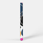 Moderne Abstracte Cirkels Monogram Roze Blauwgroen Samsung Galaxy Hoesje (Rechterkant)