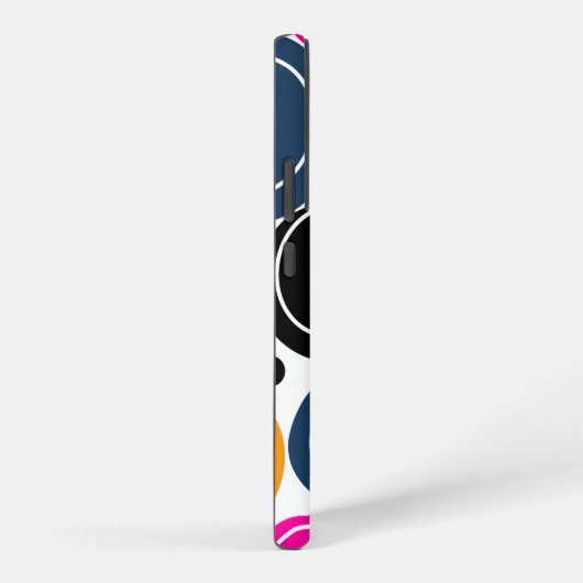 Moderne Abstracte Cirkels Monogram Roze Blauwgroen Samsung Galaxy Hoesje (Rechterkant)