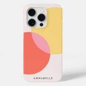 Moderne Abstracte cirkels roodgeel roze minimalist Case-Mate iPhone Hoesje (Back)