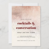 Moderne Abstracte cocktails en gesprekspartner Kaart (Voorkant)
