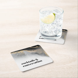 Moderne Abstracte cocktails en gesprekspartner Kartonnen Onderzetters