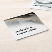 Moderne Abstracte cocktails en gesprekspartner Kartonnen Onderzetters (Schuin)