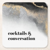 Moderne Abstracte cocktails en gesprekspartner Kartonnen Onderzetters (Voorkant)