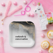 Moderne Abstracte cocktails en gesprekspartner Papieren Bordje (Feest)